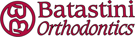 The image displays a logo with the text  BATISTINI Orthodontics  prominently featured, accompanied by a stylized emblem and the word  ORTHODONTICS  below in smaller font.
